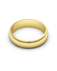 10K Gold Wedding Band 5mm Wide Comfort Fit Size 5