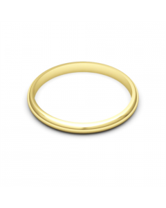 14K Gold Wedding Band 2MM Wide Comfort Fit Size 9