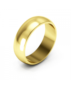 10K Gold Wedding Band 6mm Wide Comfort Fit Size 6