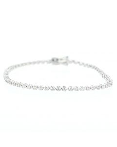 Midwest Jewellery Diamond Tennis Bracelet 14K White Gold 1.00ctw Round Diamond Line Bracelet
