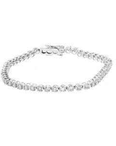 Midwest Jewellery Diamond Tennis Bracelet White Gold 3.00ctw Round Diamond Line Bracelet 14K White Gold Diamond Bracelet