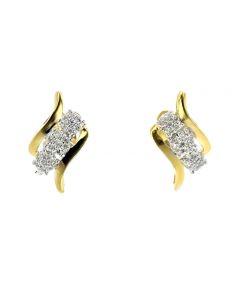 Womens Diamond Earrings Fancy Stud Earrings Yellow Gold-Tone .40ctw Drop Earrings Cluster