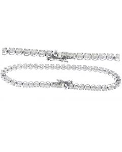 4.00ctw Diamond Tennis Bracelet 10K White Gold Womens Diamond Bracelet Line 