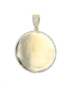 14K Gold Diamond Frame Pendant Picture Frame 1ctw Diamond 