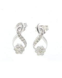  Diamond Drop Earring Beautiful Earring For Her With 0.26ctw Round Diamonds 925 Sterling Silver