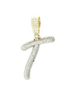 10k Yellow Gold Initial Letter Pendant 