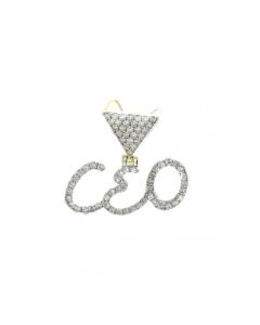 10K Yellow Gold CEO Pendant With 1.51CTW Diamonds 
