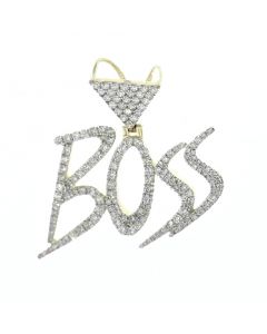 10K Yellow Gold Boss Pendant With 2.27CTW Diamonds