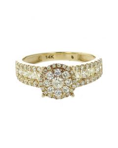 14K Gold Engagement Ring With 1.25CTW Diamonds 