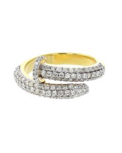 10K Gold Fancy Nail Ring With 0.95CTW Diamonds 
