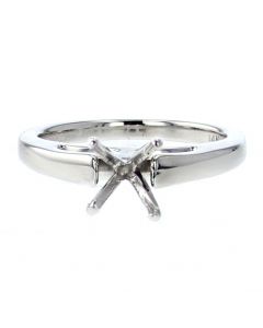 14K White Gold Semi Mount Ring Engagement Ring For Women 