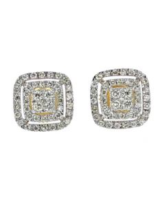 10K Gold Diamond Earrings 0.54CTW Diamonds