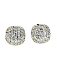 10K Gold Cushion Shape Diamond Earrings 1.04CTW Diamonds