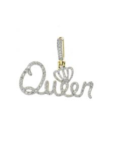 10K Gold Custom Queen Pendant With 0.86CTW Diamonds 