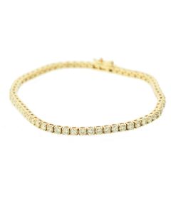 14K Gold Tennis Bracelet 5.89Ctw Diamond 