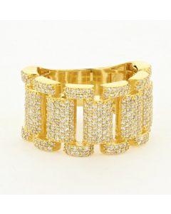 10K Yellow Gold Mens Ring with1.97ctw Diamond 
