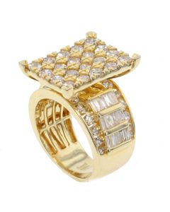 5.00 Carat Diamonds Invisible Ring 10K Yellow Gold