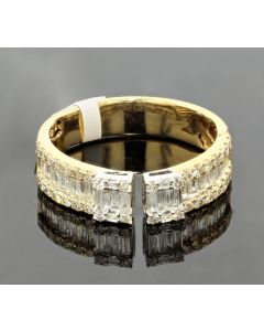 10K Gold Baguette Diamond Ring