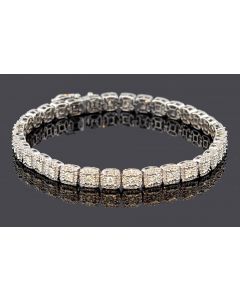 Forever Connected Diamond Bracelet 4 ct tw Superior Cut 10K White Gold