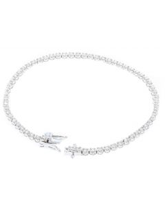 10KT White Gold 2.12 Ct. tw Diamonds Tennis Bracelet 8.25" (inches) with double Safety Clasps