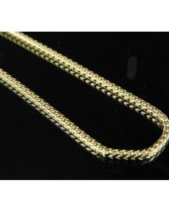 10K Yellow Gold Franco Box Link Chain Necklace 1.5 MM 16-30 Inches 