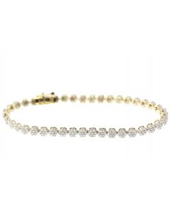 10K Gold 4.0 Ctw Diamond Floral Style Bracelet
