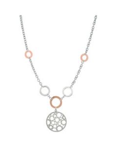 Rose Gold Plated Sterling Silver Fashion Necklace Sterling Silver  18.00 Inch Bronze Plated Sterling Silver Fashion Necklace