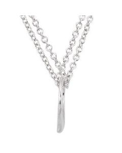 Heart Necklace Sterling Silver  16.00 Inch Heart Necklace