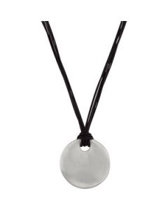 Disk Pendant On Multi Strand Nylon Cord Sterling Silver  18.00  Disk Pend On Multi Strand Cord