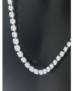 3.00ctw Diamond Tennis Necklace in Platinum For Her 16.5 Inch Long