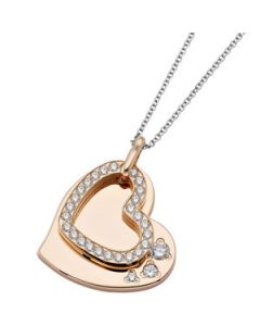Heart Cz Pendant On Anchor Ch N\A  Pendant/ 18.00 Inch