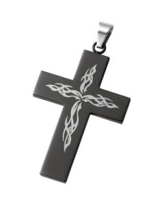 Engraved Cross W/24 Ball Chai N\A  50.00X34.00 Mm / 24.00 Inch