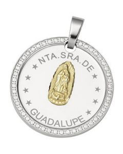 Cz Medal With 10Ky Guadalupe N\A  35.00 Mm