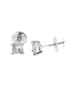 14K White Gold Diamond Earring With 1.00 Ctw Diamonds