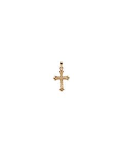 14kt Yellow 20x14.5mm Hollow Cross Pendant