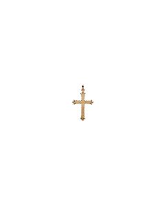14kt Yellow 33x23.5mm Hollow Cross Pendant