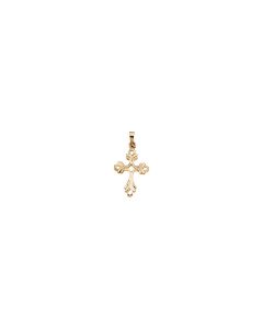 14kt Yellow 19.5x15mm Design Cross Pendant