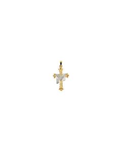 Two Tone Cross Pendant with Robe