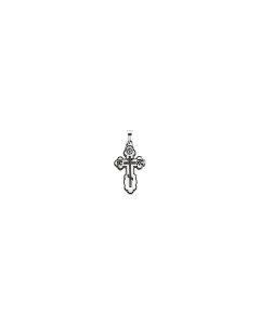 14kt White 19x13mm Orthodox Cross Pendant