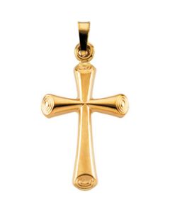 Cross Pendant 14K Yellow Gold 22.00X15.00 Mm