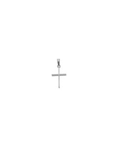 14kt White 17x12mm Cross Pendant