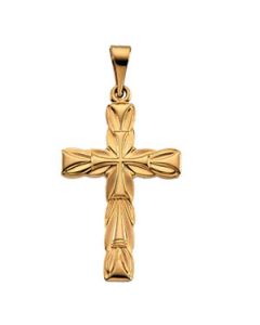 Cross Pendant 14K Yellow Gold 19.00X13.00 Mm