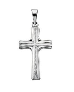 Cross Pendant Platinum  20.00X12.00 Mm