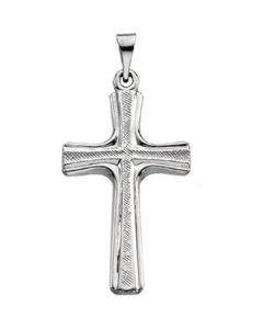 Cross Pendant Platinum  23.00X14.50 Mm