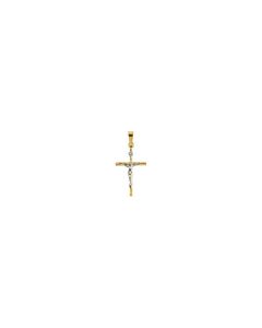 Two Tone Crucifix Pendant
