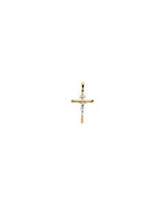 Two Tone Crucifix Pendant