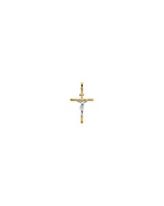 Two Tone Crucifix Pendant