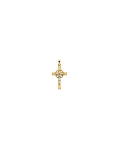 Two Tone Crucifix Pendant