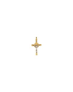 Two Tone Crucifix Pendant