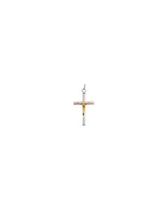 Two Tone Crucifix Pendant